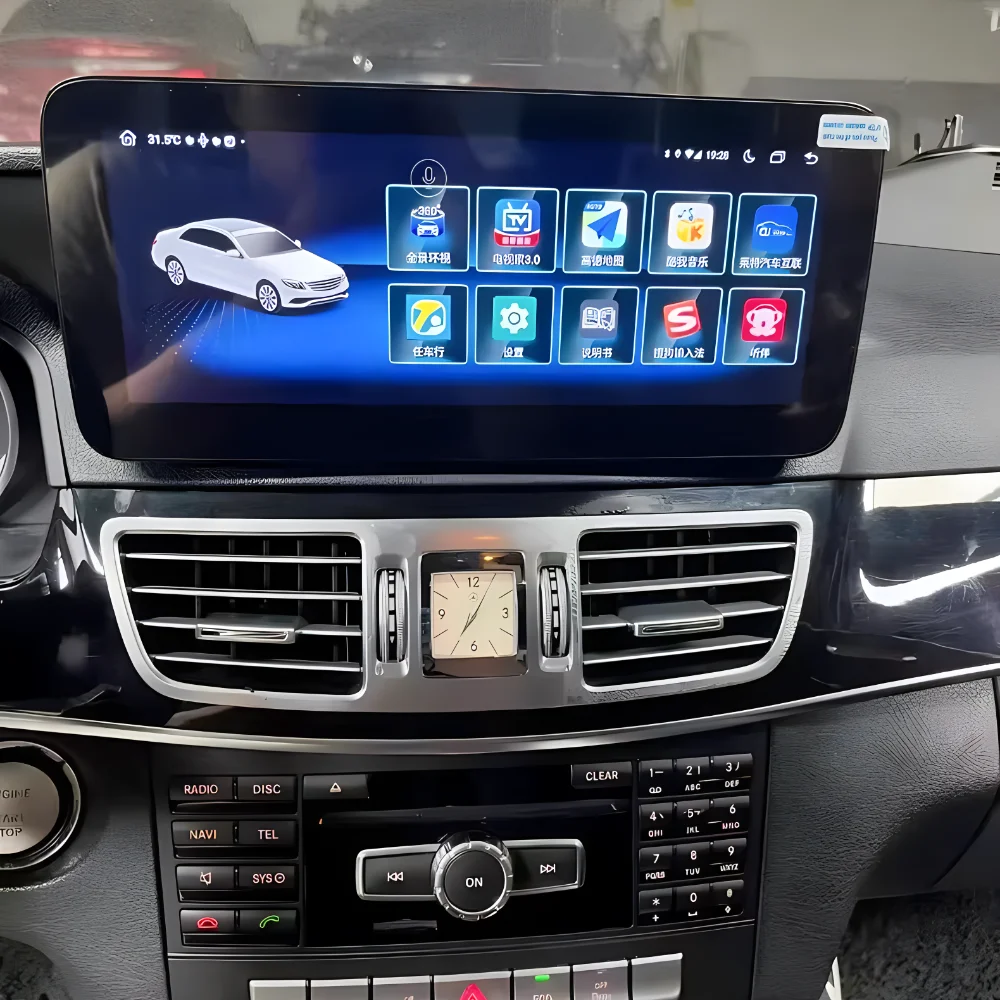 For Mercedes Benz E Class 2009-2016 12.3inch Blue light Anti-glare Black full fit Android 13 Head Unit Upgrade W212