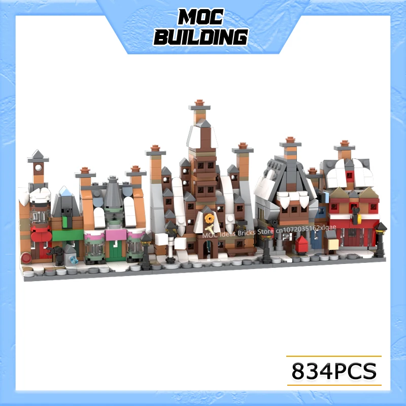 

MOC Building Blocks Magic Movie Series Scene Mini Village Model DIY Assembly Bricks Creative Toys Collection Display Xmas Gifts