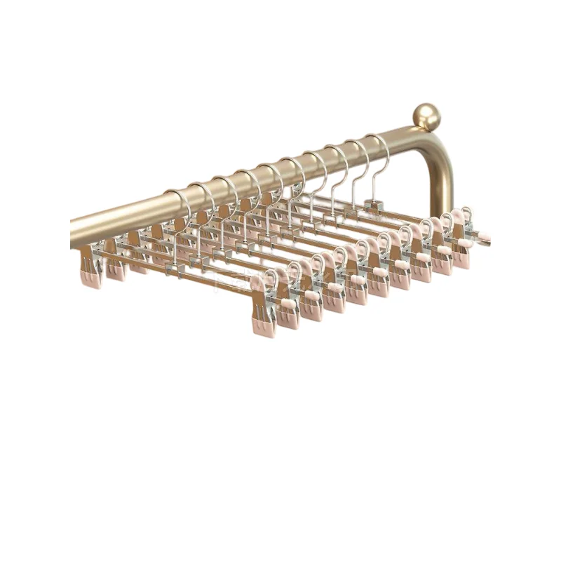 

6Pcs/lot 30cm Trouser hanger and trouser clip, household traceless stainless steel trouser hanger, special built-in hanger for w