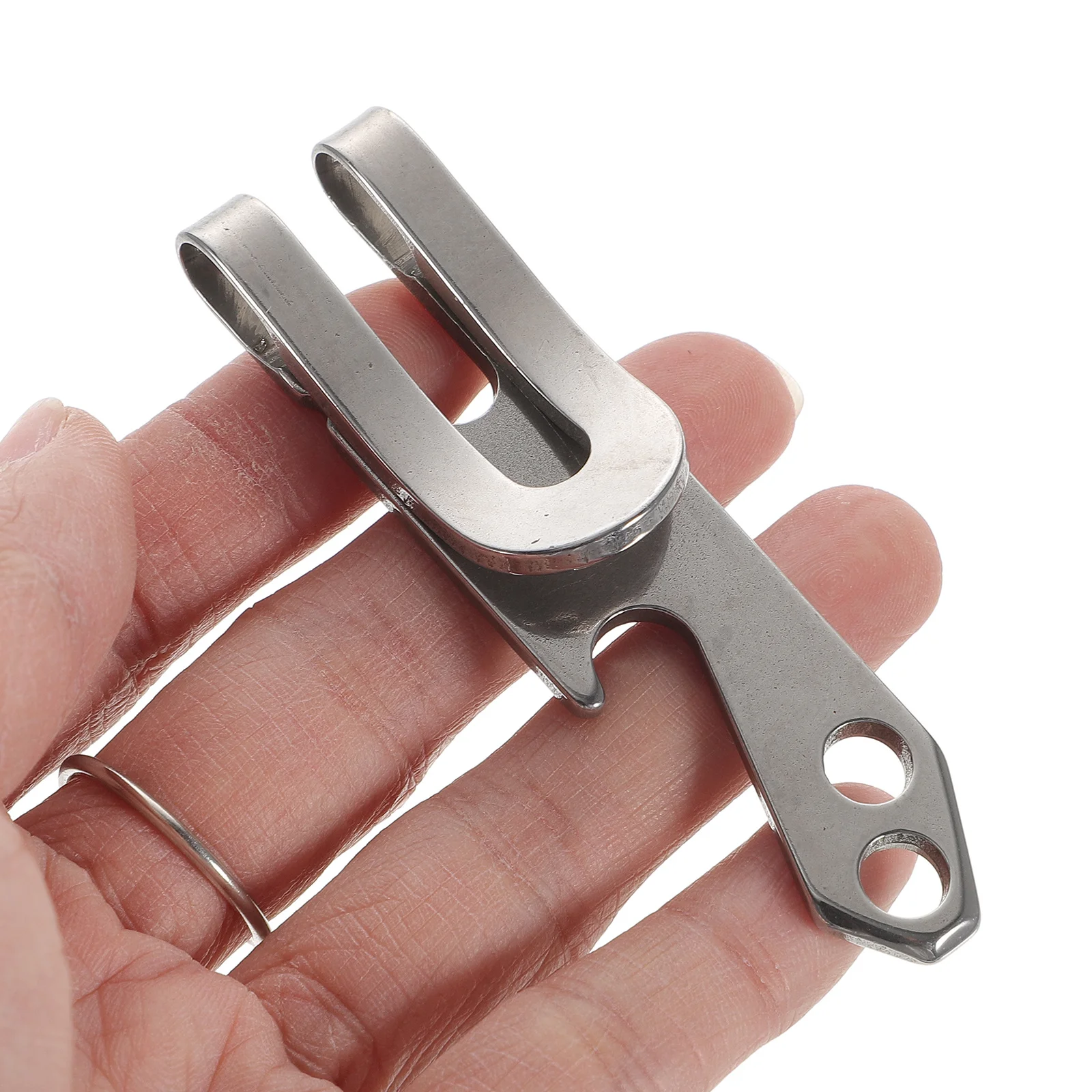 

All in One Multifunction Camping Tool Stainless Steel 72 X 19 Cm Bottle Opener Keychain Money Clip Belt Clip Pry Tool Outdoor