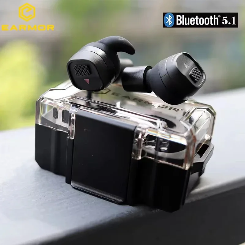 EARMOR M20T جديد بلوتوث سدادات الصيد اطلاق النار سدادات الأذن الإلكترونية سماعة مكافحة الضوضاء الأذن التوصيل إلغاء الضوضاء NRR26db