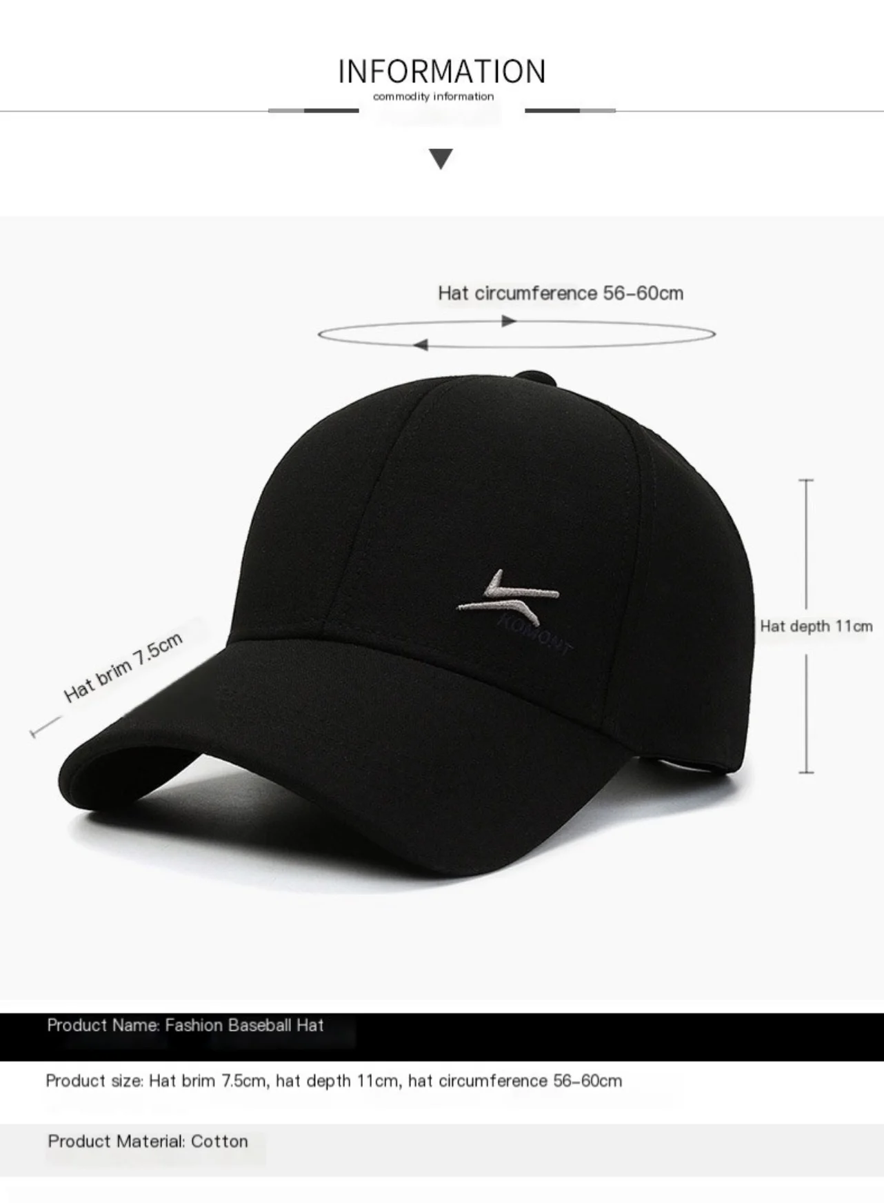 Unisex Two Hook Embroidery Baseball Caps Unisex Simple Solid Sunshade Cap Men Outdoor Adjustable Casual Sunscreen Hat