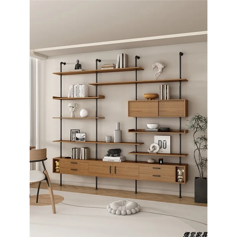 Integrated High-end Feel Bookcases Wall-mounted Floor-standing Office Bookcases Adjustable Storage Rack Furniture Rayonnages JTB