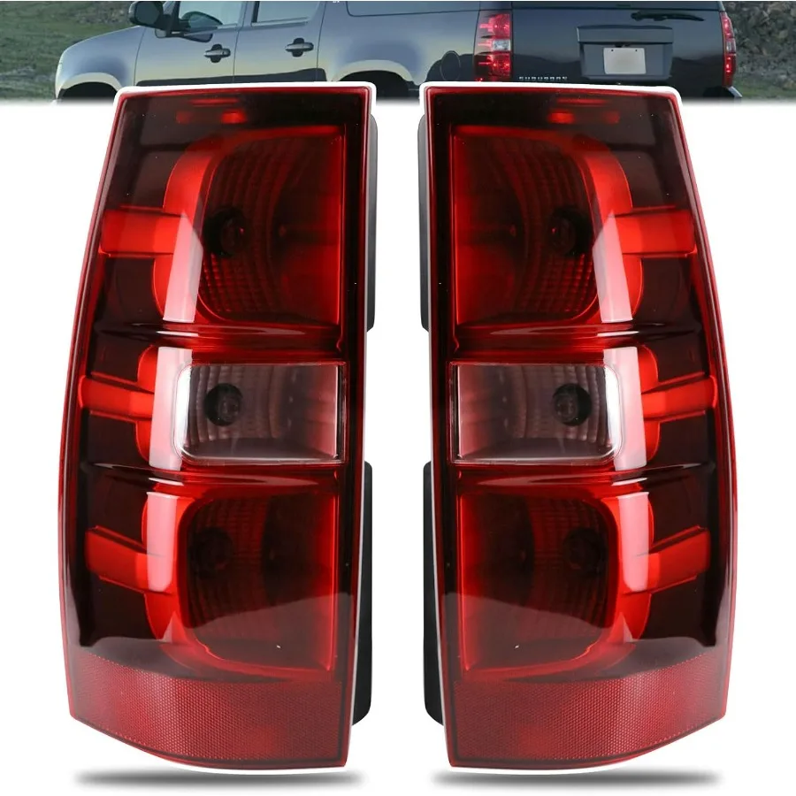 

Tail Lights Compatible With 2007-2014 Chevy Tahoe Suburban 1500 2500 Rear Taillight Driver and Passenge Side Replace GM2800196 2