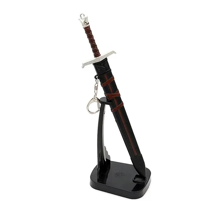 Épées médiévales en métal Arthur Pendragon pour garçons, lame non coupée, Katana, épée de samouraï, accessoires de modèle, porte-clés, jouets cadeaux, 22cm