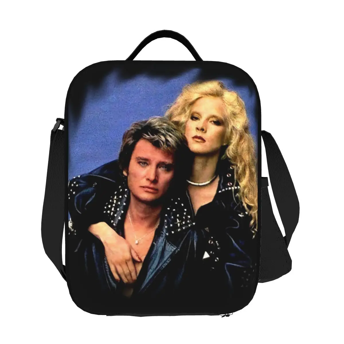 

Изготовленная на заказ сумка для обеда Johnny Hallyday, женская термохолодильник, изолированный ланч-бокс для офиса для взрослых