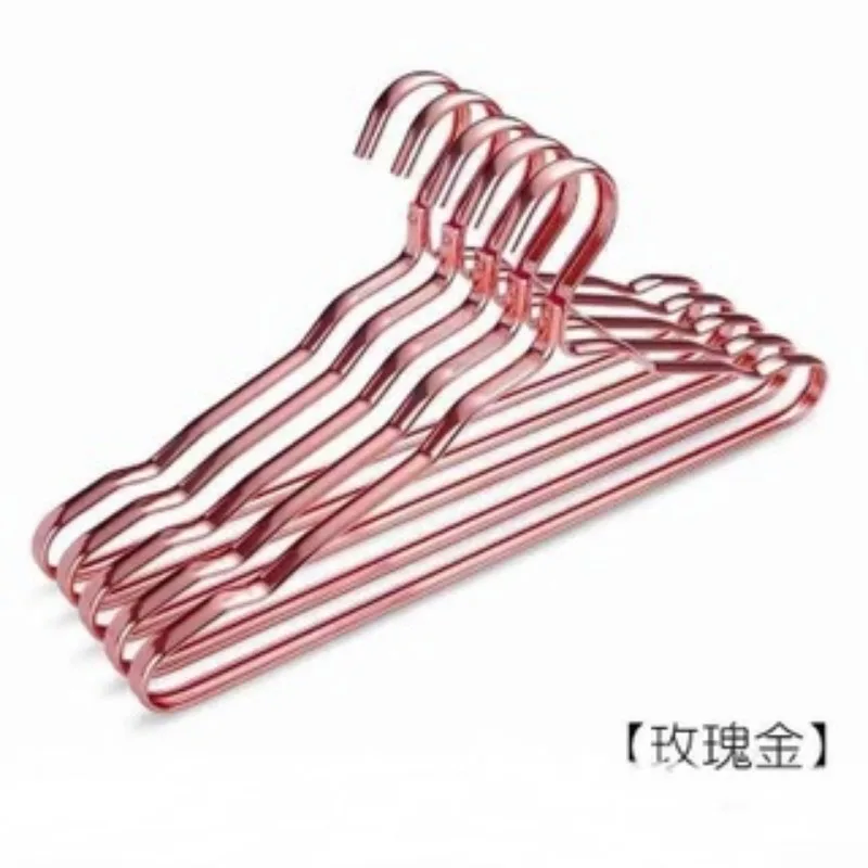 5PCS Space Aluminum Clothes Hanger Seamless Anti Slip Adult Laundry Drying Rack Household Wholesale Ready Stock Organizer 6