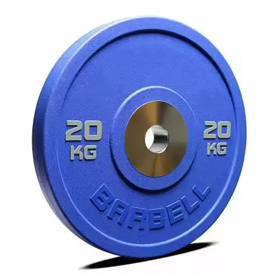

Full Rubber Barbell Plates, 7-Color Competitive Weightlifting Gym Training Equipment