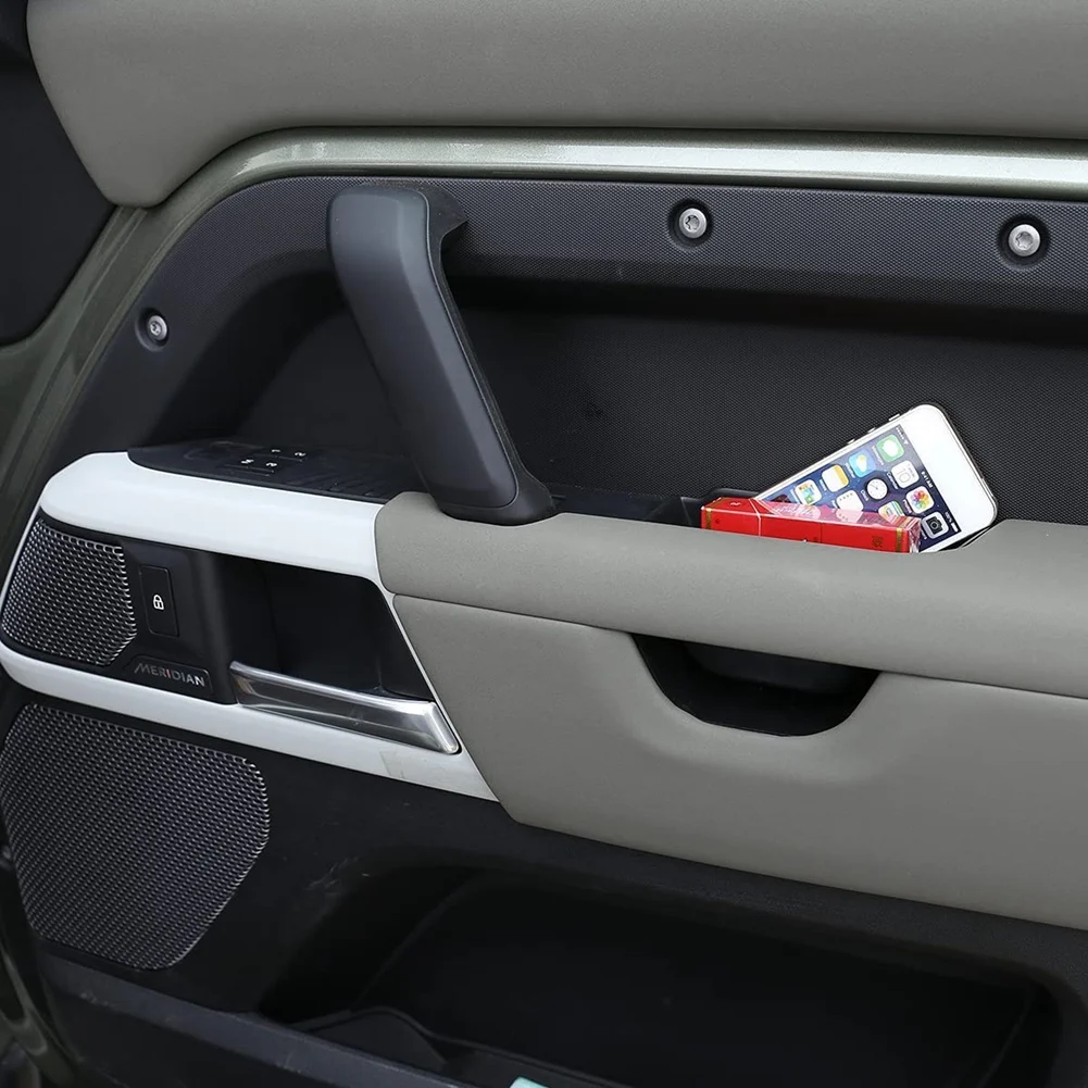 Auto Deur Kant Opbergdoos Telefoon Organizer Lade Voor Land Rover Verdediger 90 110 2020 - 2022 Accessoires Met Antislip Pad