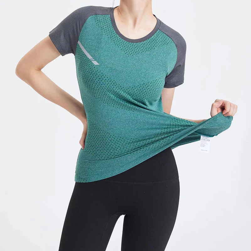 Sports T-shirt Training Fitness Clothes Women Short Sleeves Sweat Does Not Stick To The Body Cool Breathable Yoga Clothing Top