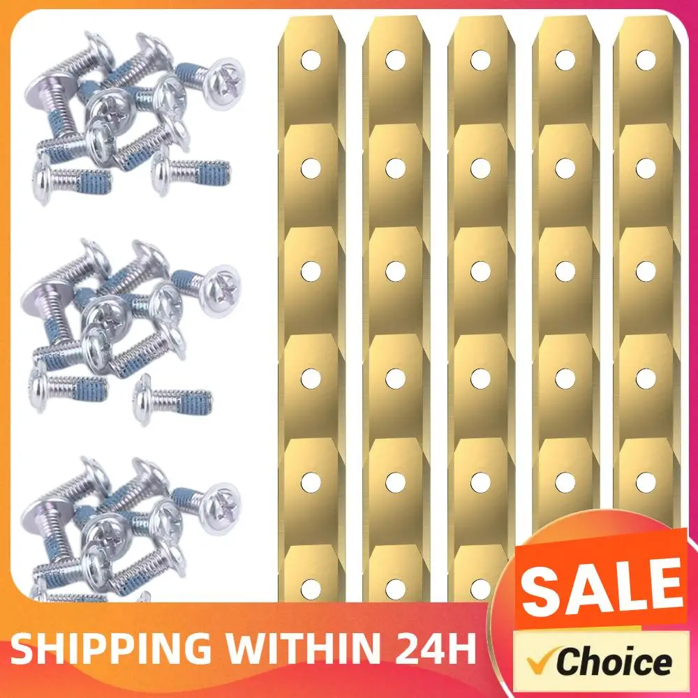 30Pcs For Segway Navimow Robotic Lawn Mower Blades With Screws Grass Cutting Blade Set 35x18x0.9MM Lawn Mower Accessories