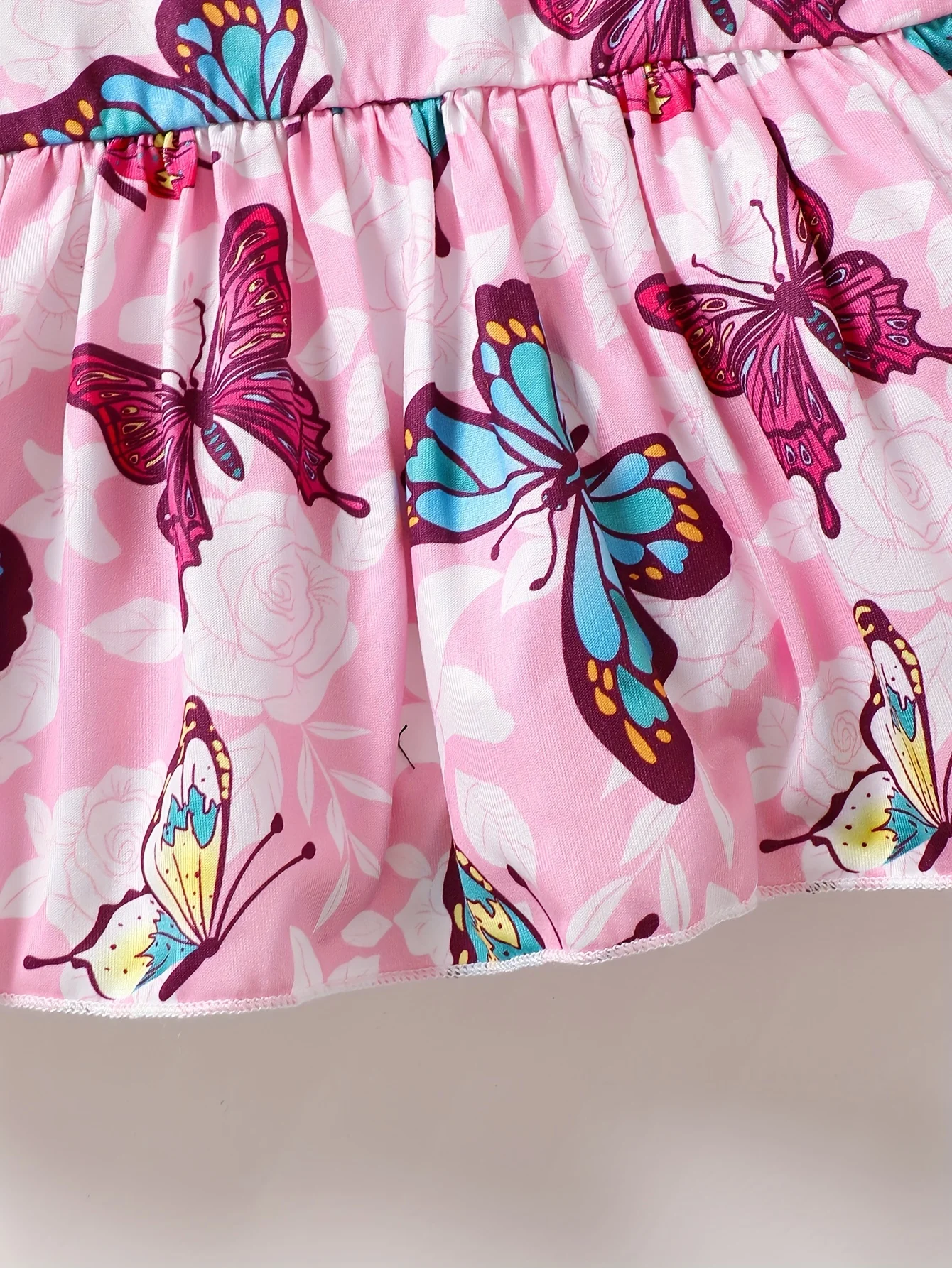 ملابس شتوية للفتيات الصغيرات، مجموعة ملابس جينز لطيفة على شكل فراشة