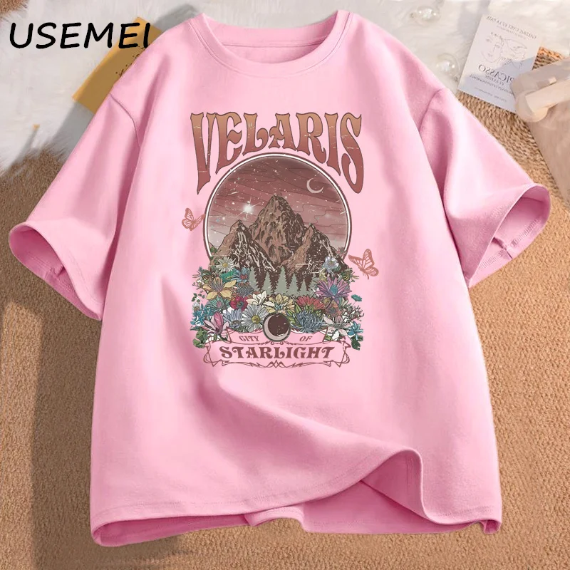 Velaris City of Starlight ACOTAR T Shirt Women Casual The Night Court T-Shirt Bookish SJM Merch Tshirts Cotton Short Sleeve Tees