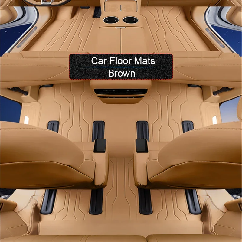 Custom Nappa Leather Car Foot Protect Mat Anti-Slip Luxury Waterproof Floor Pad Auto Accessory For VOYAH DREAM 2023-Present view 6