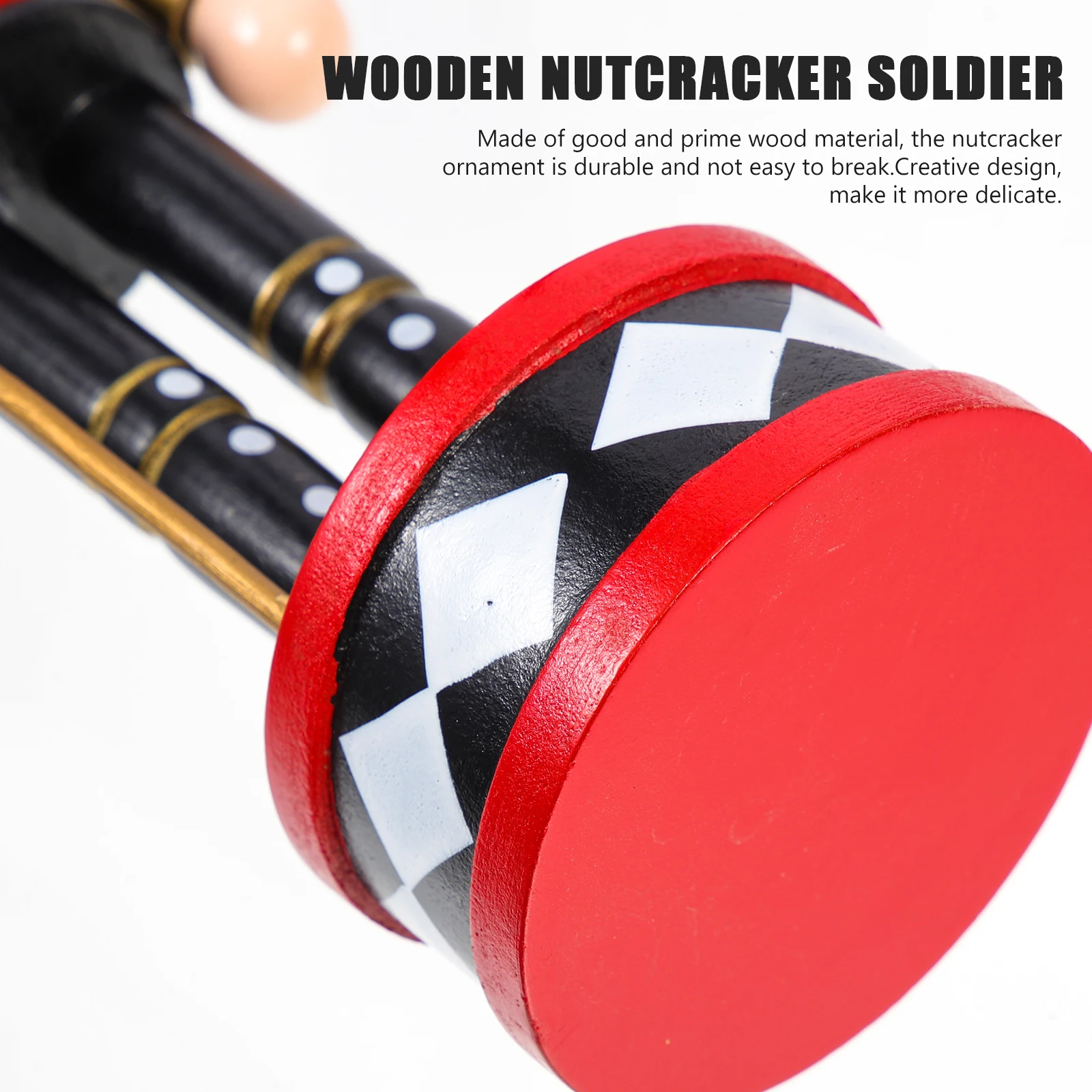 

Christmas Nutcracker Decor Wooden Desktop Ornament Craft Figure for Shelf Table Display Xmas Party Holiday Gift Home Room Window