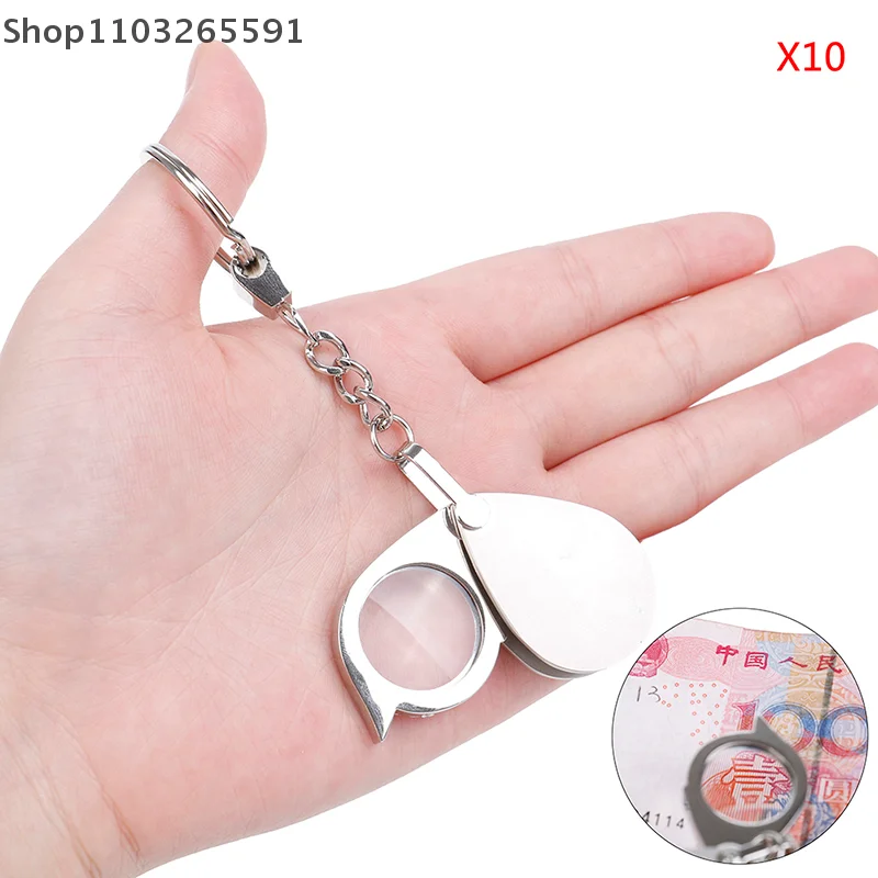 

10x Loupe Folding Pocket Magnifier With Keychain – Precision Magnifying Glass Lens For Portable Use