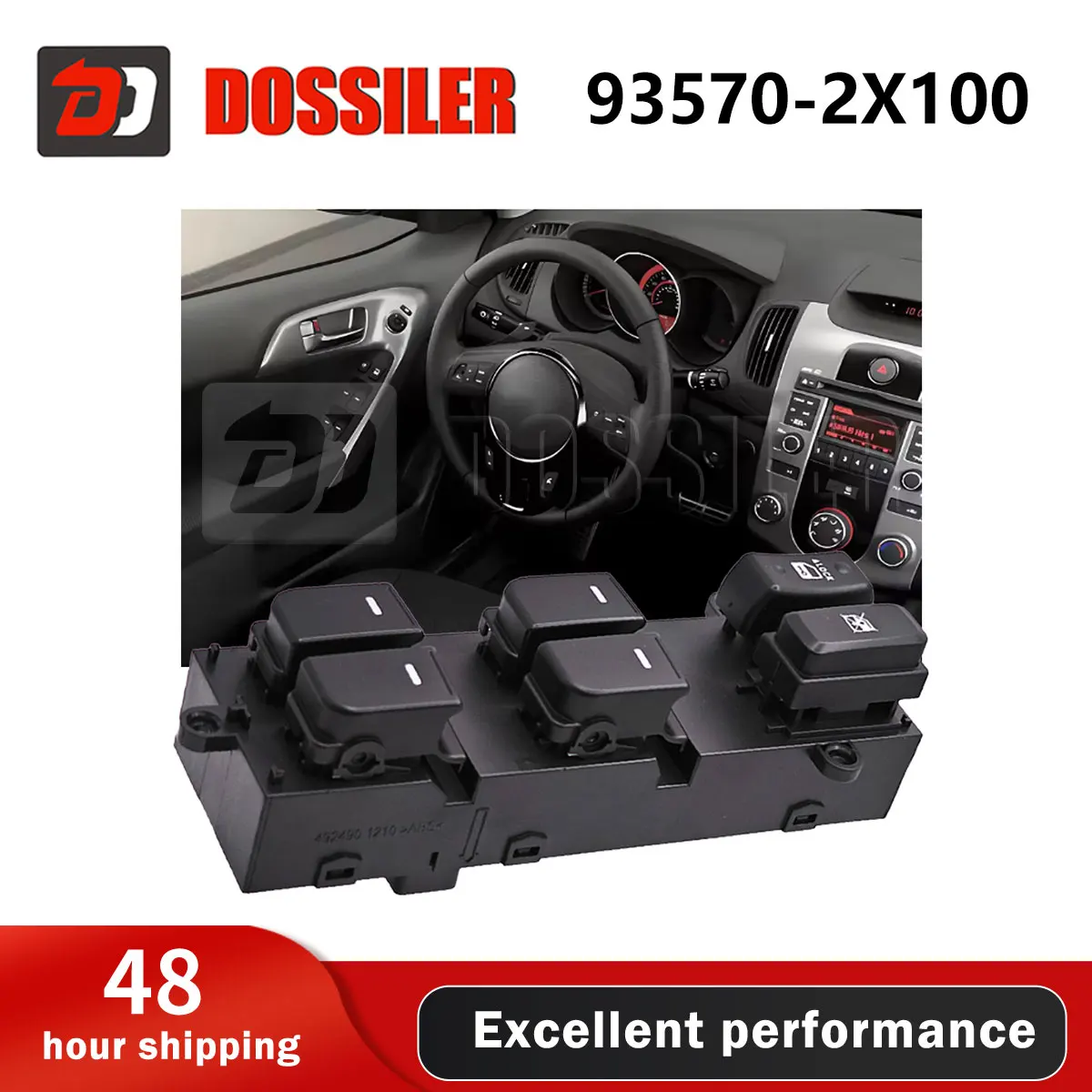 

93570-2X100 Dossiler Front Left Master Driver Side Electric Power Lifter Window Switch Button For Kia Soul 2010-2013 Car Parts