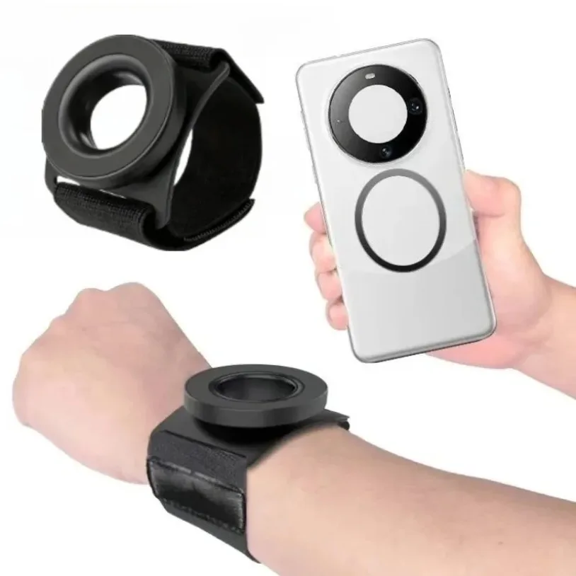 Strong Magnet Wrist Arm Phone Bracket Magnetic Suction Hand Strap Holder Mount Dedicated For iPhone17 16 15 14 13 12 Samsung
