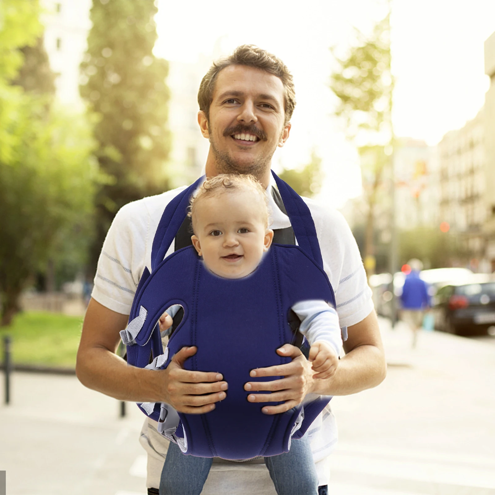 

Breathable Baby Carrier Infant Newborn Sling Adjustable Front Back Horizontal Hug Lightweight Portable Cotton Mesh Baby Carriers