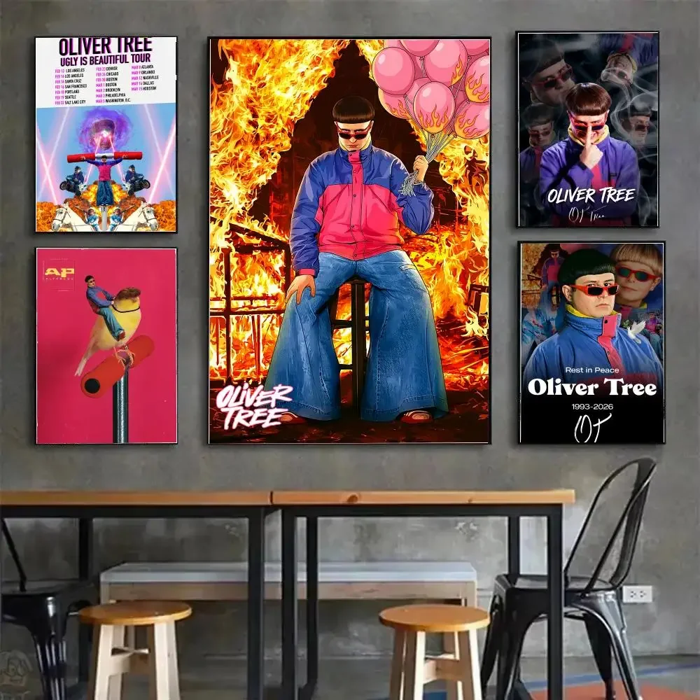 O-Oliver Tree Ugly is Beautiful Poster Decorative Wall Art for Living Rooms, Bedrooms, Bars & Cafés, Stylish Home Décor Gift