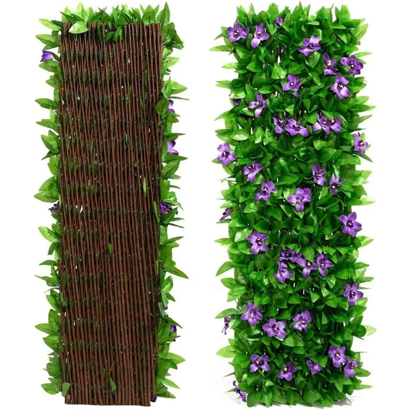 New! For Home Outdoor Garden Balcony Decoration Artificial Hedge Fake Leaf Wall Greenery Hedge Plant Privacy Fence Screen