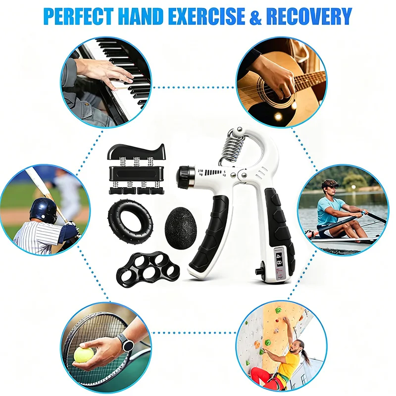 5KG-210KG Verstellbarer Schwerer Handtrainer Fitness-Handtrainer Griffkraft-Handgelenk-Trainingsgerät Fingertrainer Handstärker für Männer oder Frauen – Detail 6