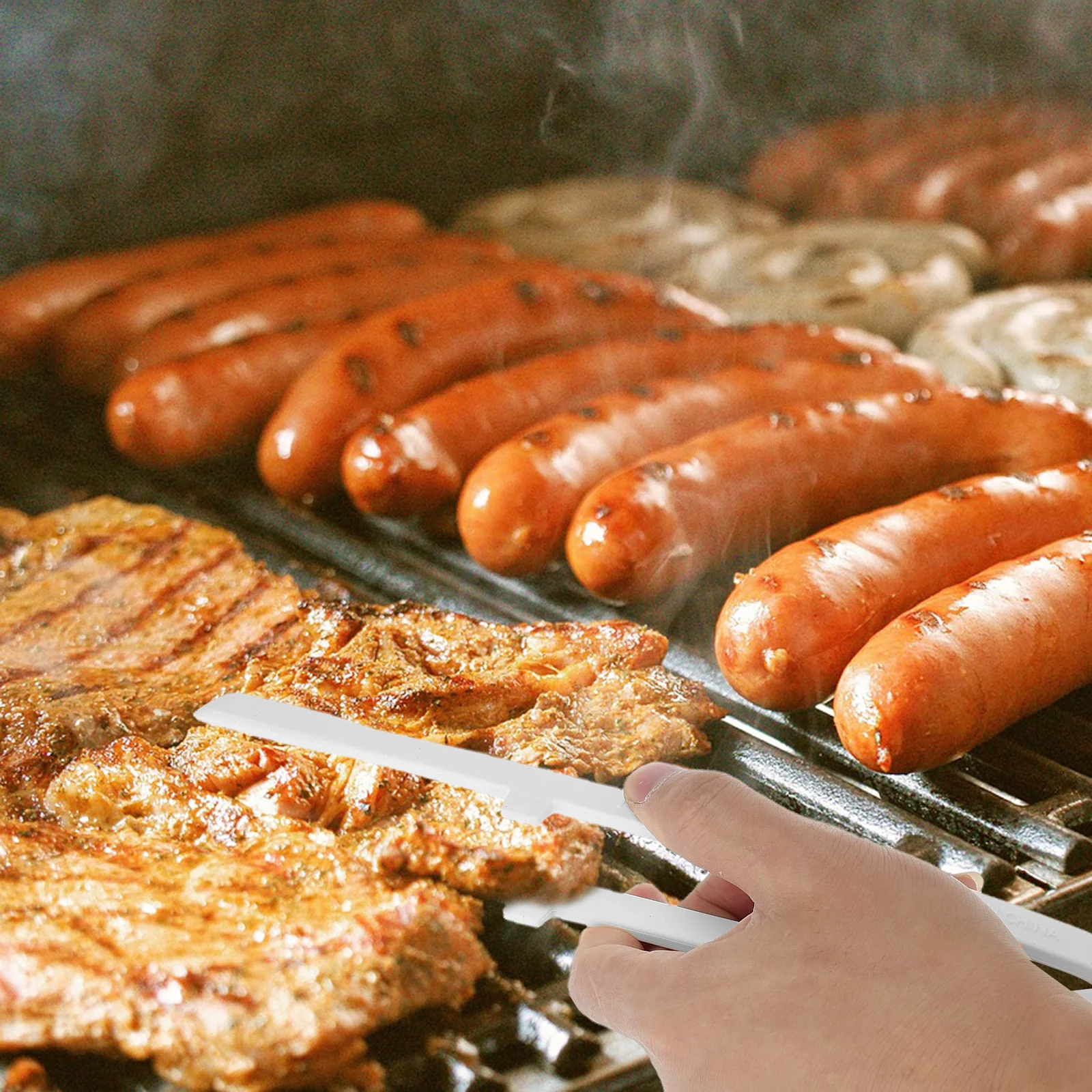 

Silicone Heat Resistant Tongs for Bbq Grilling Cooking with Stand Non Slip Kitchen Tool White Meat Tong Steak Tongs