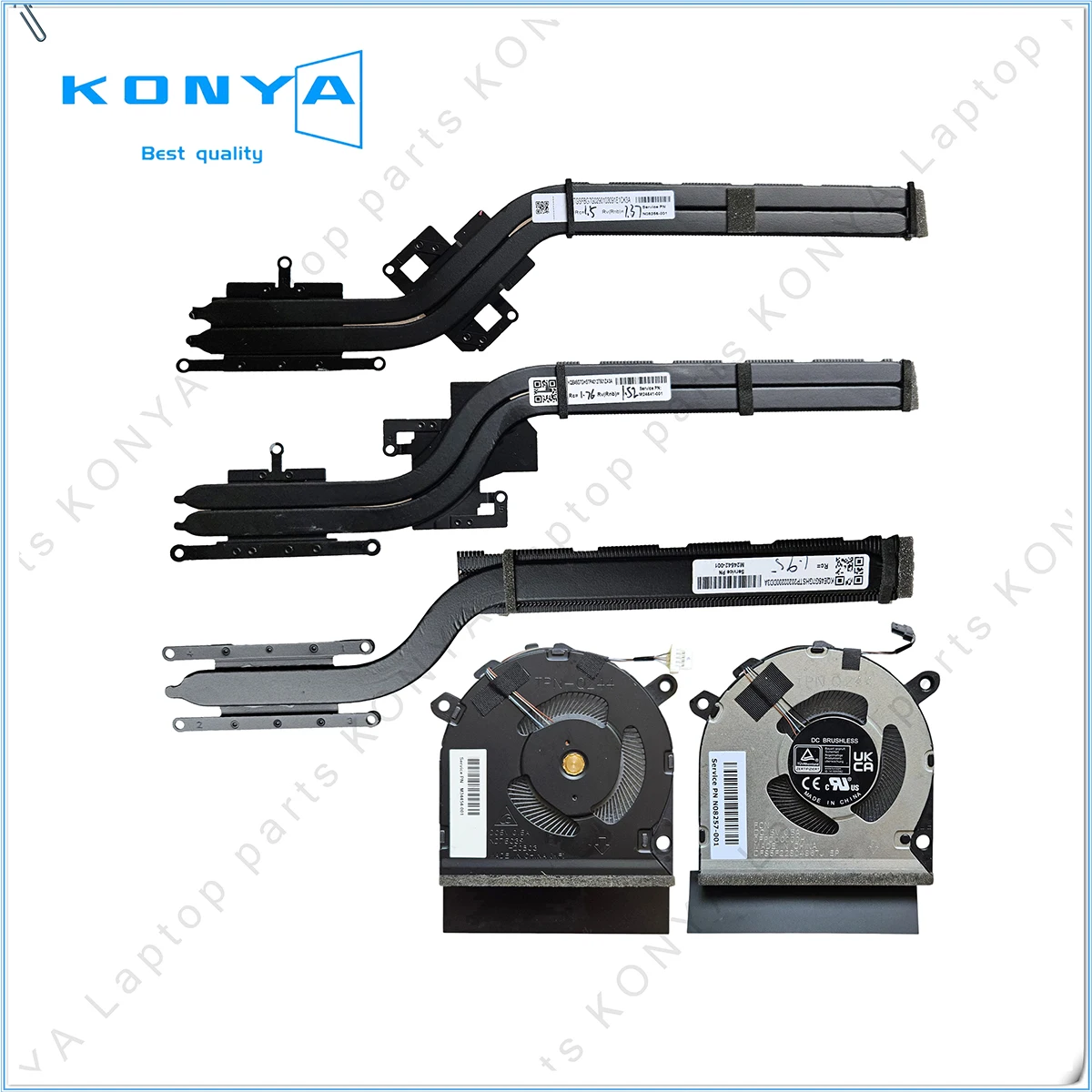 For HP Pavilion 14-DV 14-EC TPN-Q244 Q262 Series Laptop Heatsink Fan CPU Cooling Copper Tube Assembly M34456-001 M34454-001