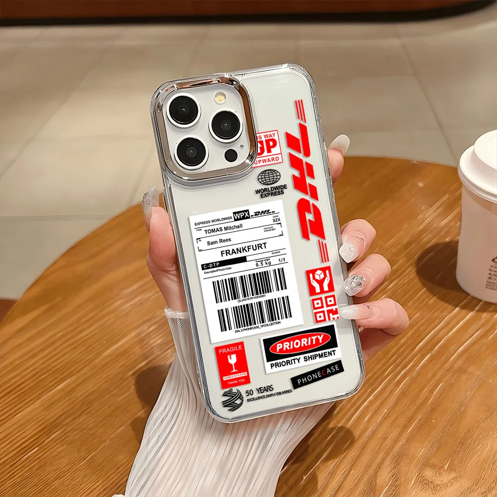 حار الباركود التسمية D-DHL جراب هاتف ل Xiaomi Mi 15 14T 14 12T 11T 11 لايت Poco X7 X6 F5 F6 X5 X4 X3 GT Pro 4G 5G غطاء ناعم