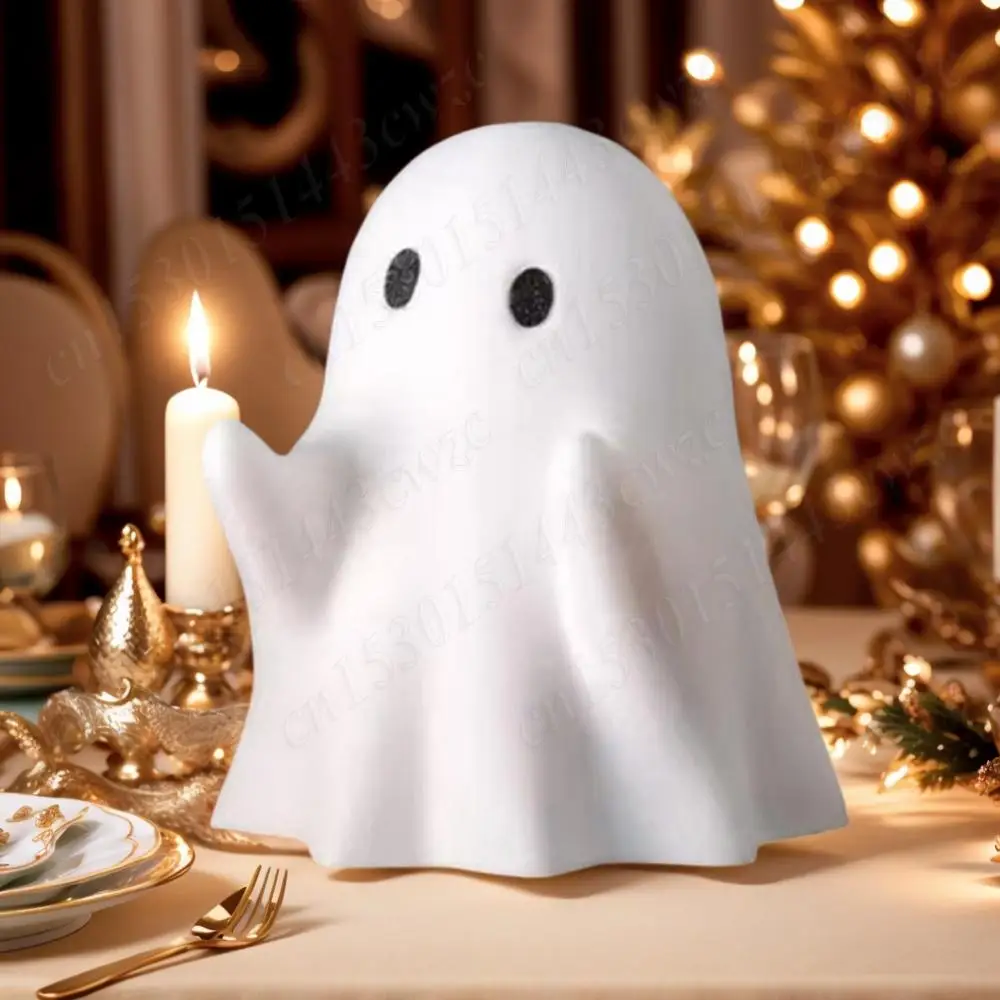 

Милый держатель для ручки-призрака, украшения на Хэллоуин, очаровательная подставка для карандашей-призраков, смоляная фигурка призрака для домашнего офиса, настольные украшения