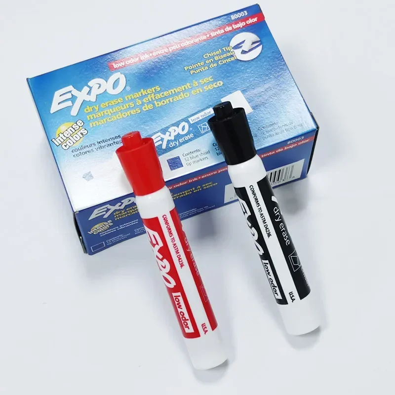 4pcs Each Color sharpie EXPO Low-Odor Dry Erase Oil Markers White Board Writing Markers Chisel Tip