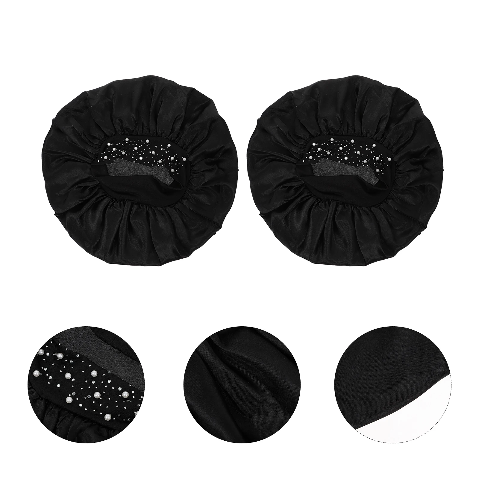 

Satin Imitation Silk Sleep Bonnet Swimming Waterproof Bathing Caps Women's