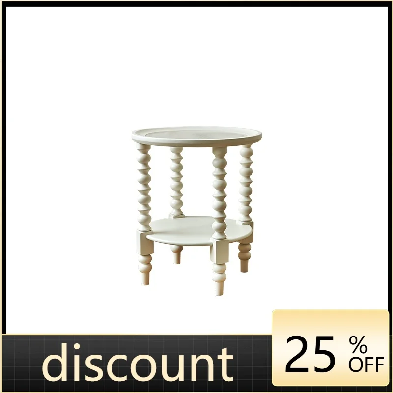 

LMM American solid wood gourd round edge few white walnut wood sofa edge few