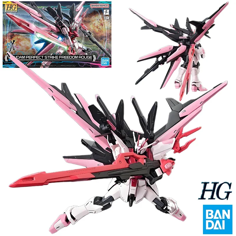 Bandai Gundam Model Kit HG Perfect Strike Freedom Rouge Mobile Suit Gunpla Action Figures Toys Collectible Gifts for Children