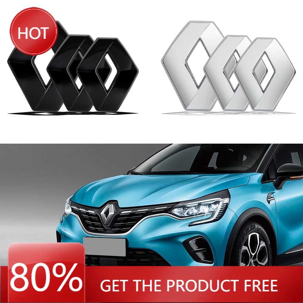 

Колпаки ступиц для Renault Koleos Kadjar Captur Megane Talisman Espace Clio Zoe 3D ABS, передняя решетка, задний багажник, эмблема, наклейки