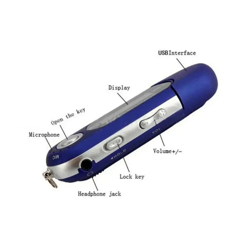 USB Recarregável Portátil MP3 Music Player, Tela LCD Digital, 4GB, 8GB Cartão Micro SD, Rádio FM, Mp3 Player, Alta Qualidade