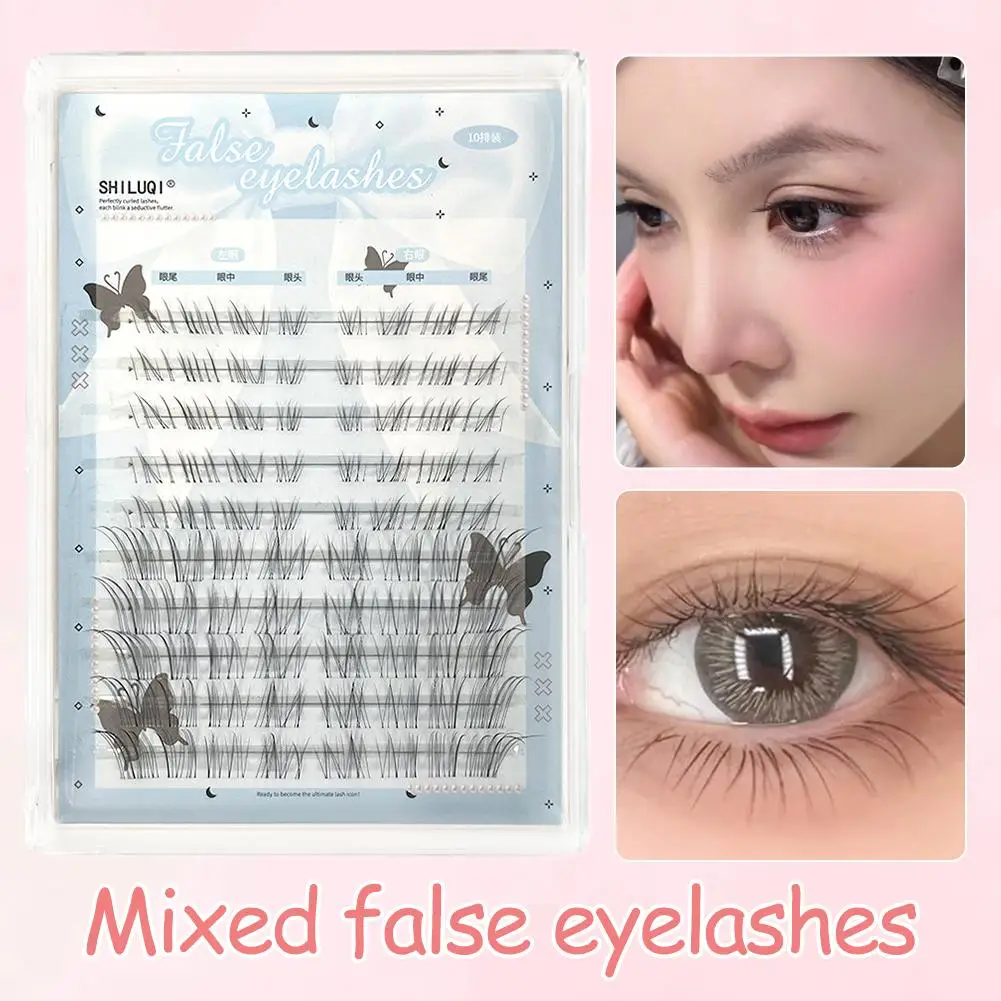 Pas de colle nécessaire mixte faux cils outil naturel individuel Extension des yeux maquillage Volume cils Curl bricolage B9P3