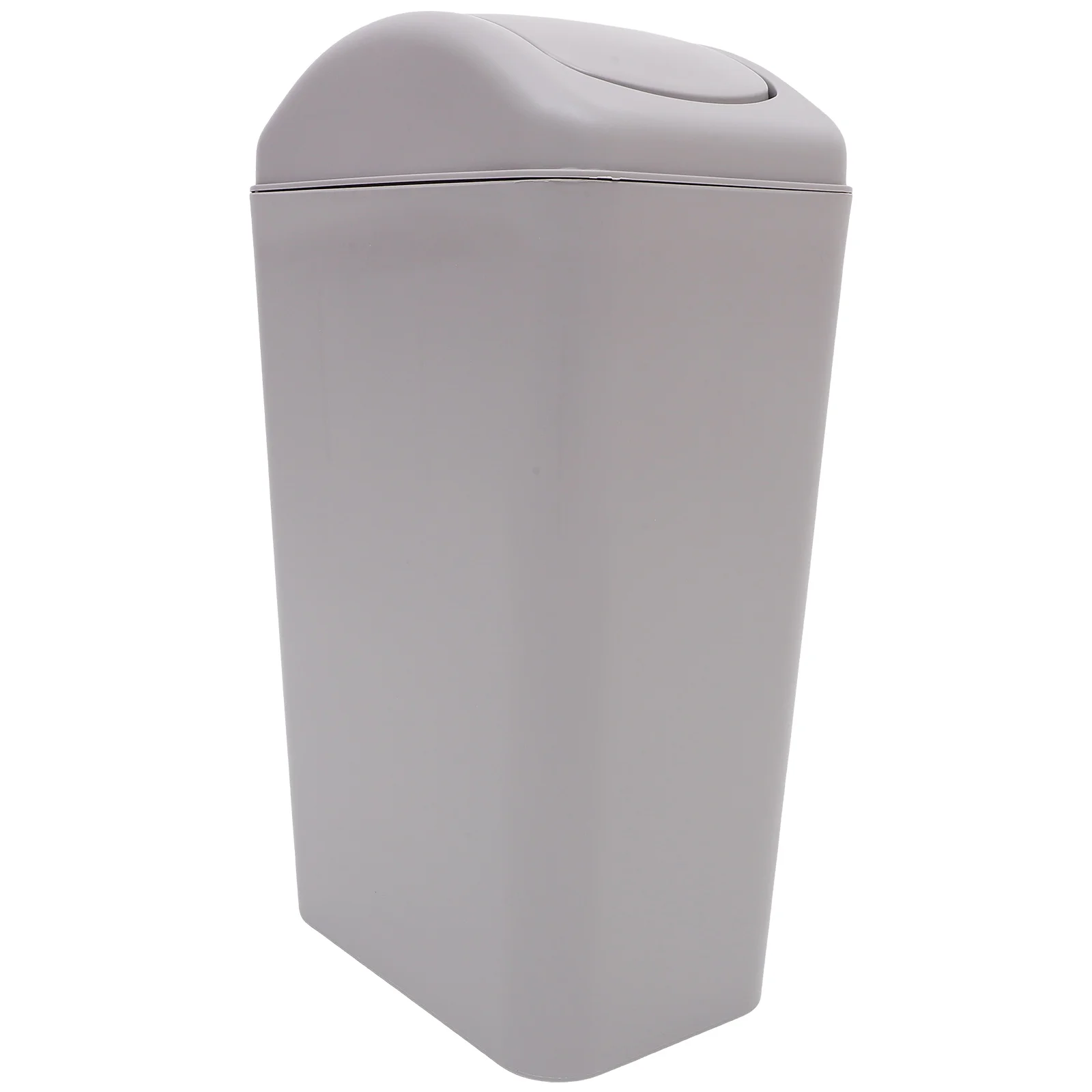 

Thickened Plastic Flip Lid Trash Can Compact Waste Bin For Bathroom Kitchen Office Narrow Space Home Use Space-Saving Garbage