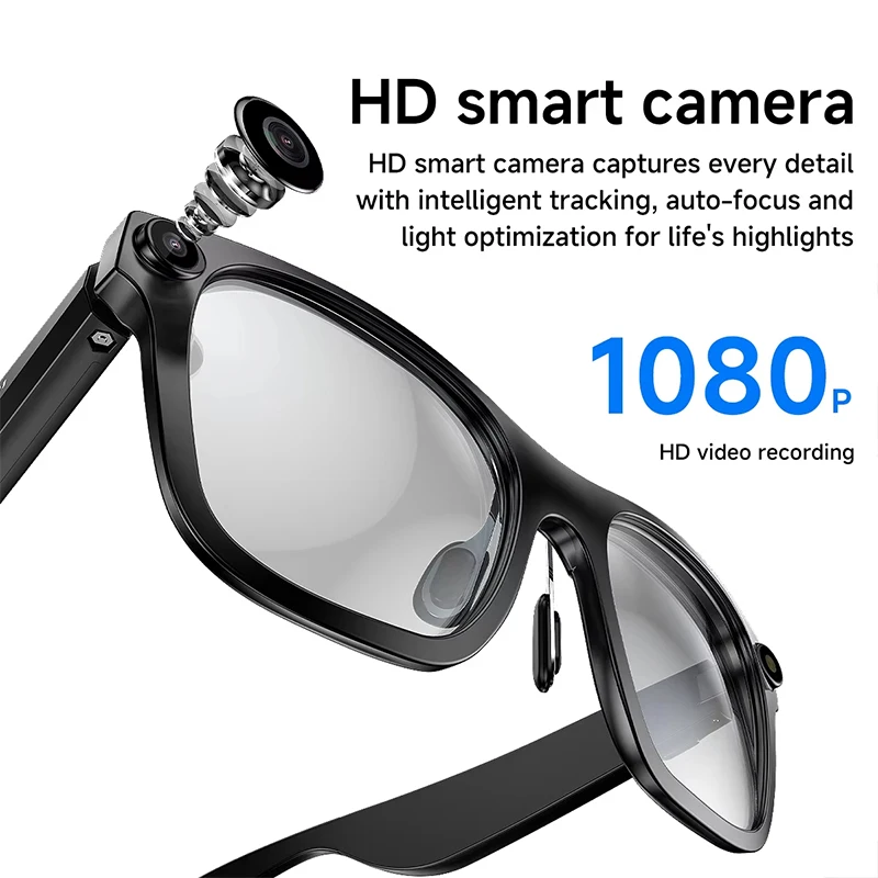AI Smart Glasses Translator Men Women Video Camera Wireless Bluetooth 1080P Music Audio Intelligent Sunglasses Outdoor Shades - Image 2