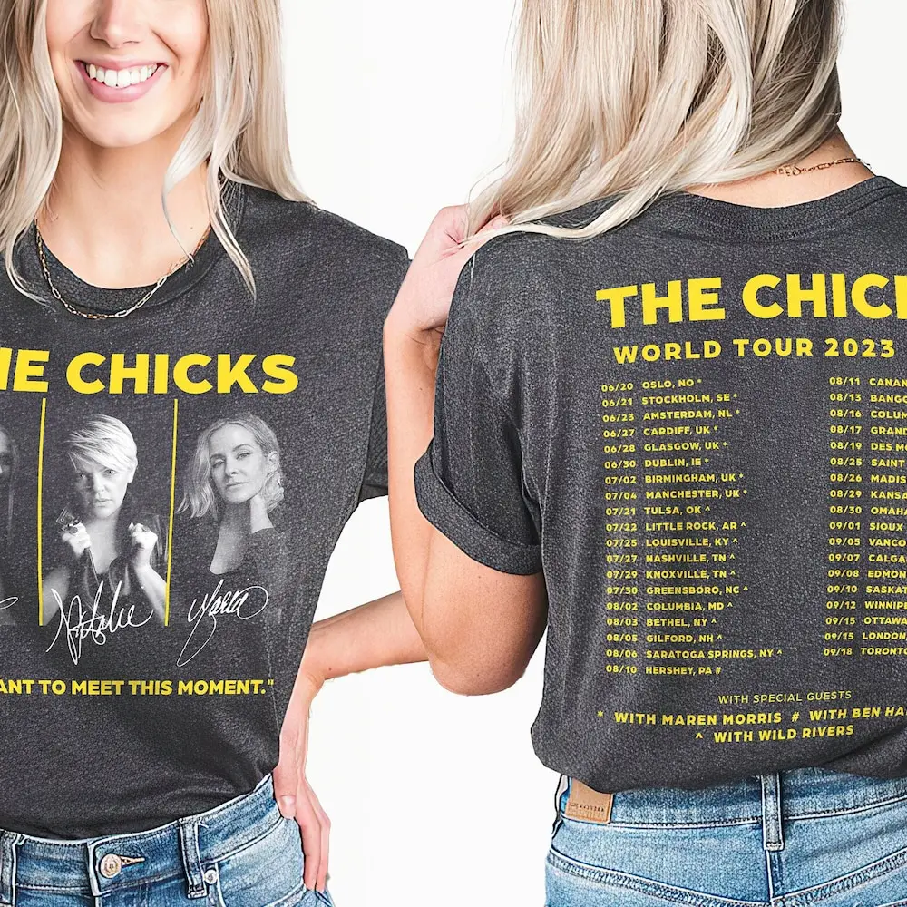 Dixie Chicks Portrait Tour 2023 T Shirt 2 Sided The Country Band Music Cowboy Cowgirl S Concert