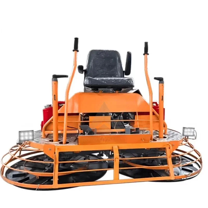 

Concrete cement pulping machine comfortable operation type 80 concrete pavement double disc seat driving polisher