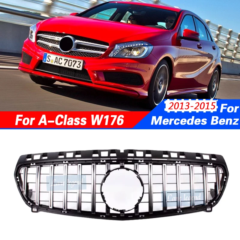 

1 PC Front Bumper Grille Hood Grill For Mercedes Benz A W176 2013-2015 Exterior Part GT Grille Facelift Tuning Accessories