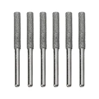 6Pcs Chainsaw Sharpener Burr Grinding Head Rotating File Sharpening Tool Set Chain Saw Stone File Polishing Drill Carving