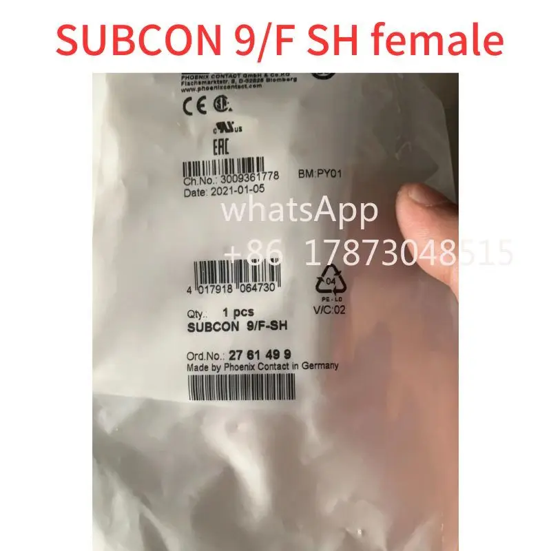 Brand New  D-SUB connector 2761499 9-pin SUBCON 9/F SH female