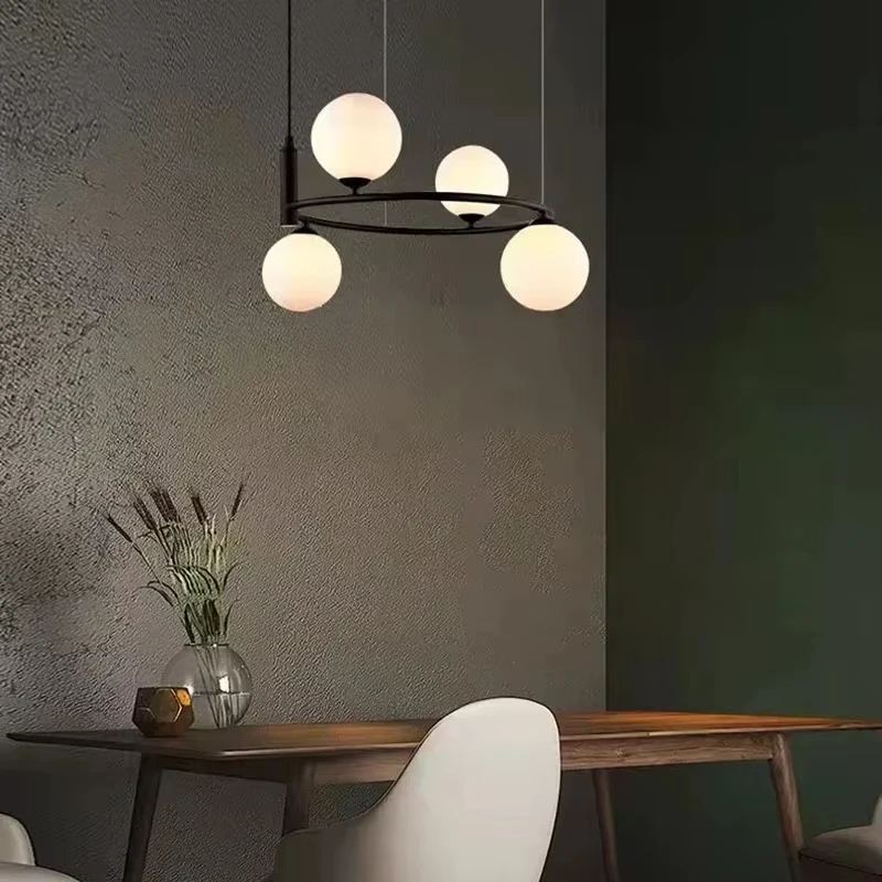 Nordic Magic Bean Galss Chandelier Restaurant Light Glass Ball Pendant Light for Dining Room Hanging Light Indoor Lighting