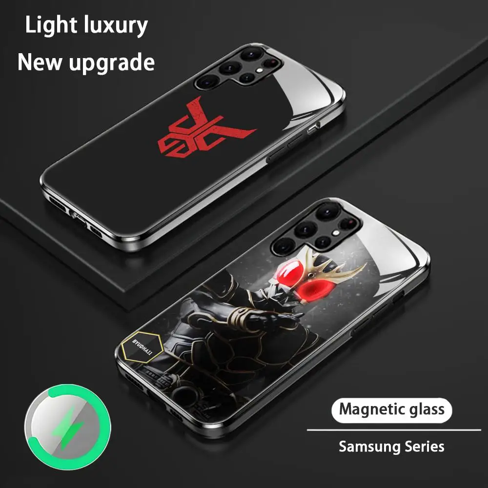 Kuuga K-Kamen R-Rider Cool Phone Case For Samsung S25 S24 S23 S22 S21 S20 Plus Ultra Note20 Glass Magnetic Case