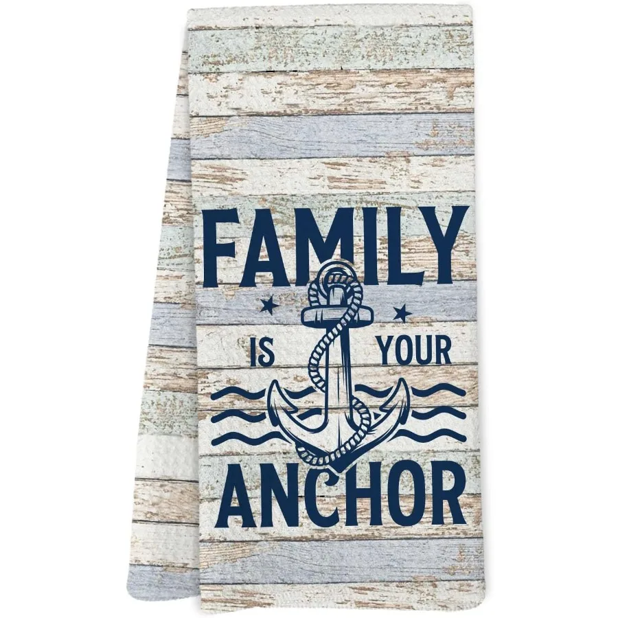 

utical Kitchen Towels utical Family is Your Ahor Dish Hand Tea Towels for Kitchen Decor Lake House Decorative Kitchen Towels Ah
