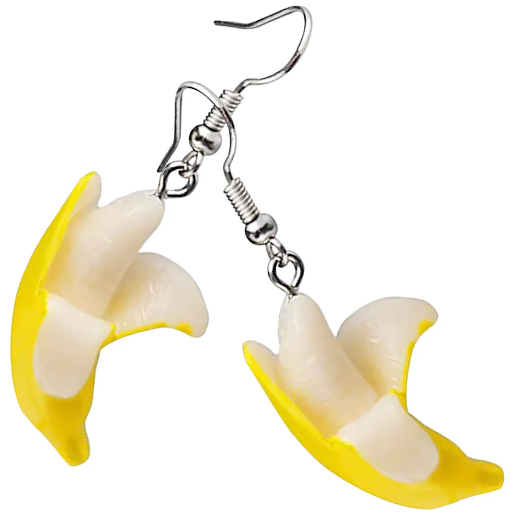 Funky Earrings for Women Banana Fruit Dangle Women's Clothing Dangling The Gift