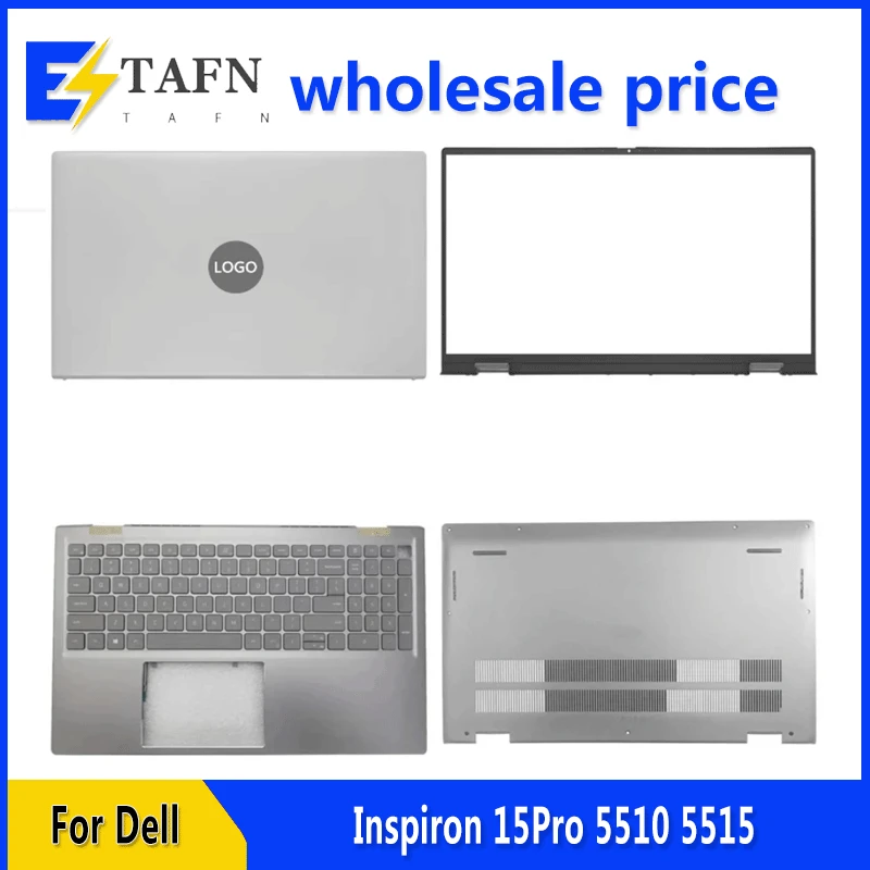 

New For Dell Inspiron 15Pro 5510 5515 Laptop LCD Back Cover Front Bezel Upper Palmrest Bottom Base Case Keyboard Hinges