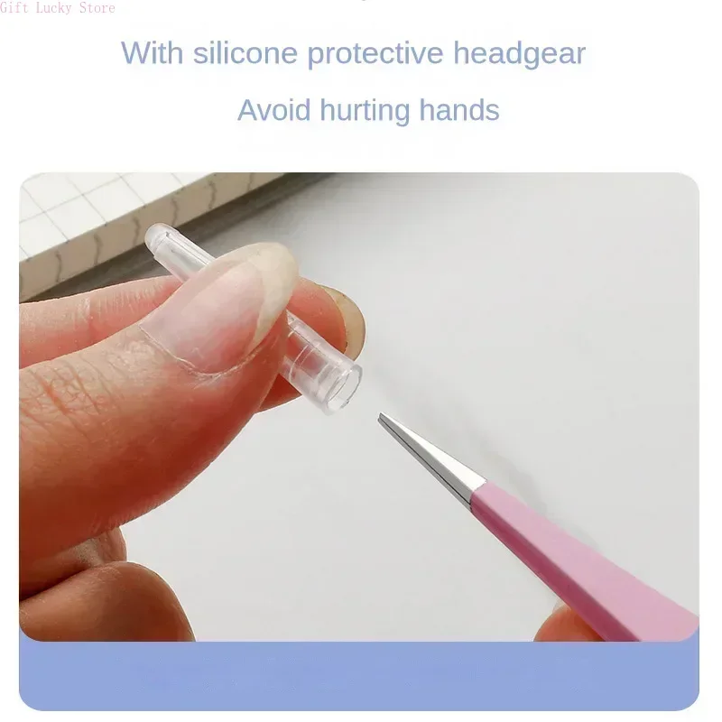 Edelstahl farbige gerade + gebogene Pinzette für Nail Art Aufkleber Strass Picking Tool Wimpern Make-up DIY Pinzette Werkzeug